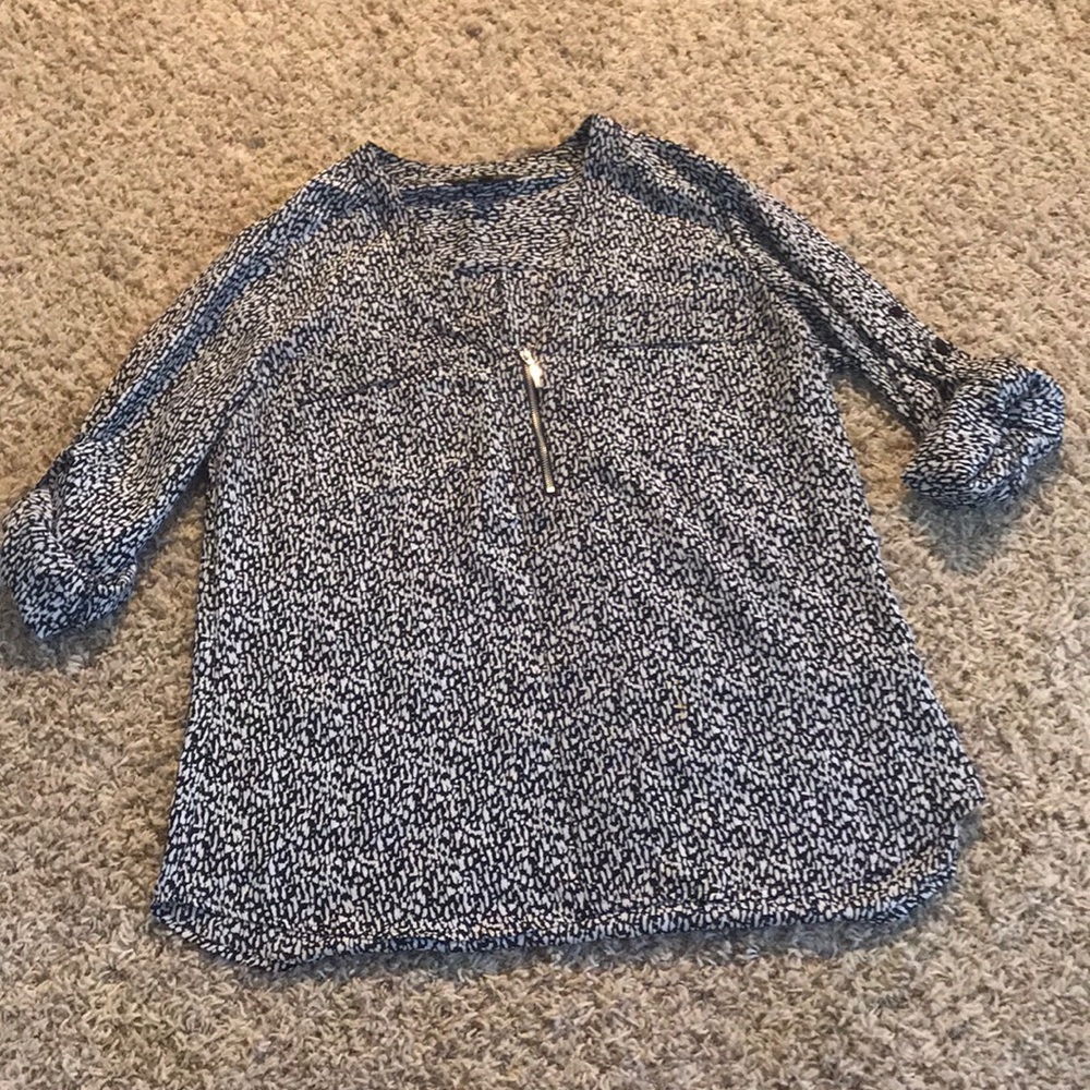 Like New Express Roll Sleeve Blouse Size M